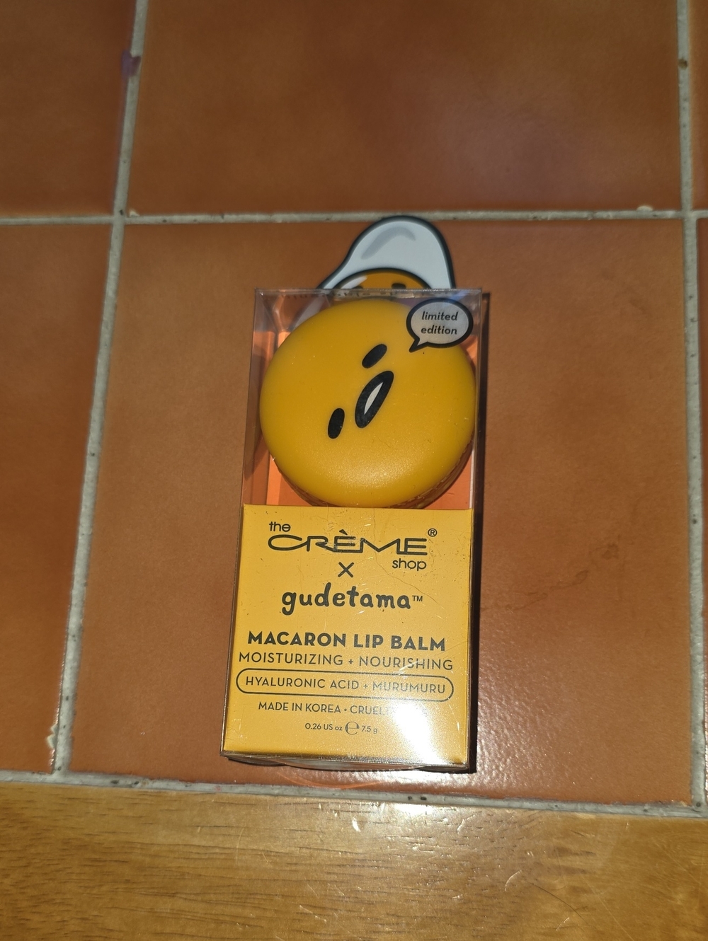 THE CREME SHOP × GUDETAMA MACARON LIP BALM NEW IN PKG.